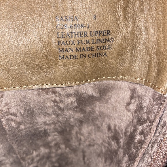 Miz Mooz Sasha Brown Leather Faux Fur Lined Boots Women’s 8 - Picture 11 of 11